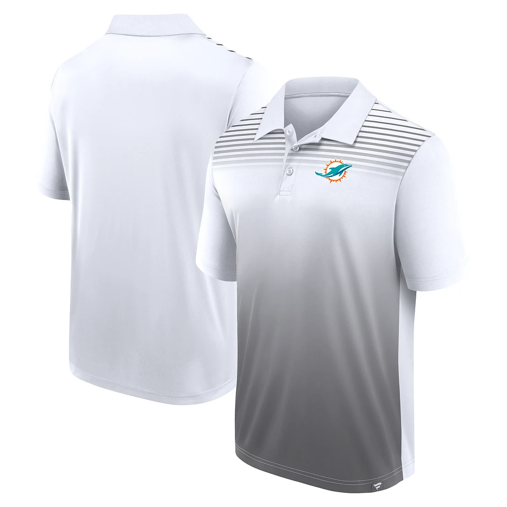 Men's Logo Athletic White Miami Dolphins Sandlot Game Polo