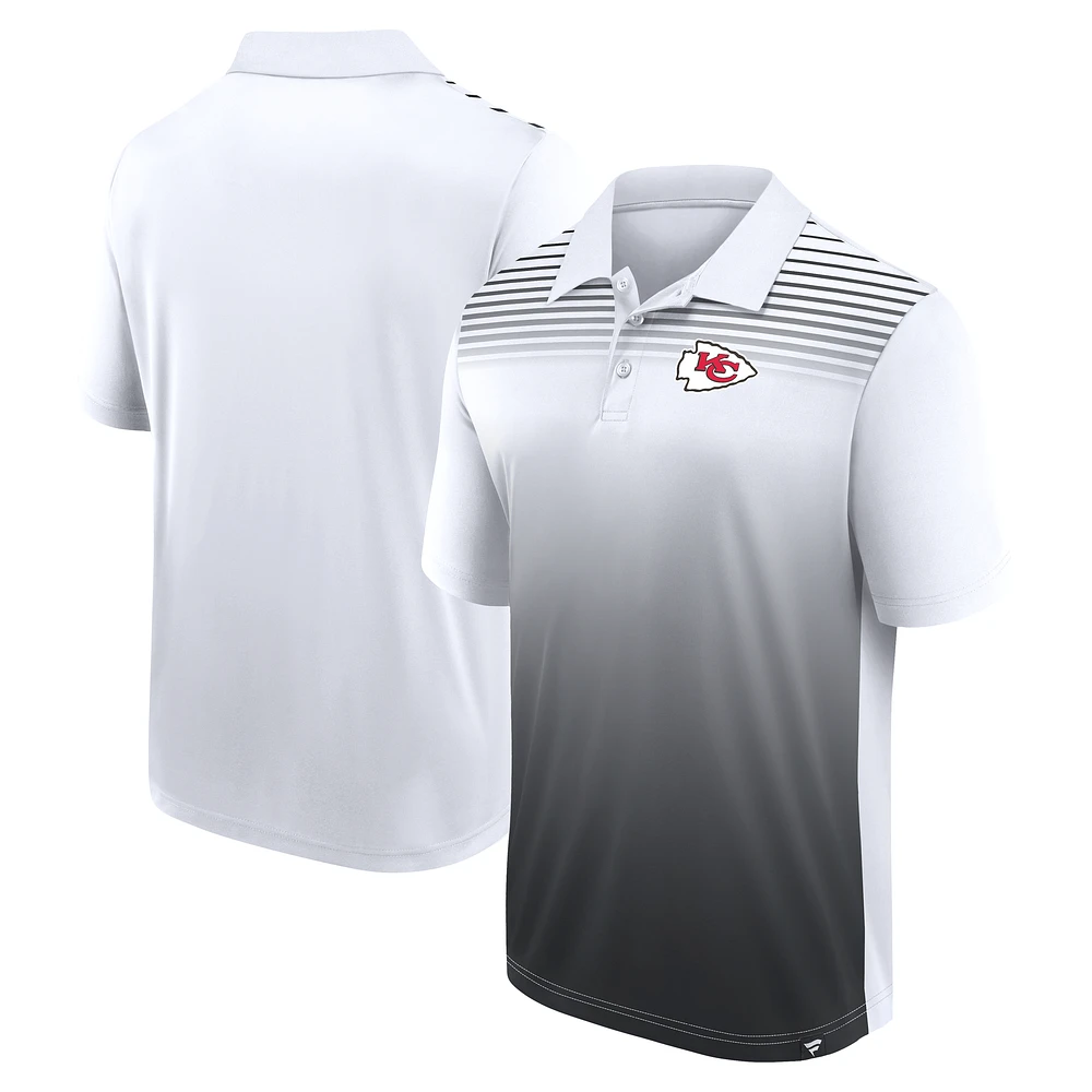 Men's Logo Athletic White Kansas City Chiefs Sandlot Game Polo