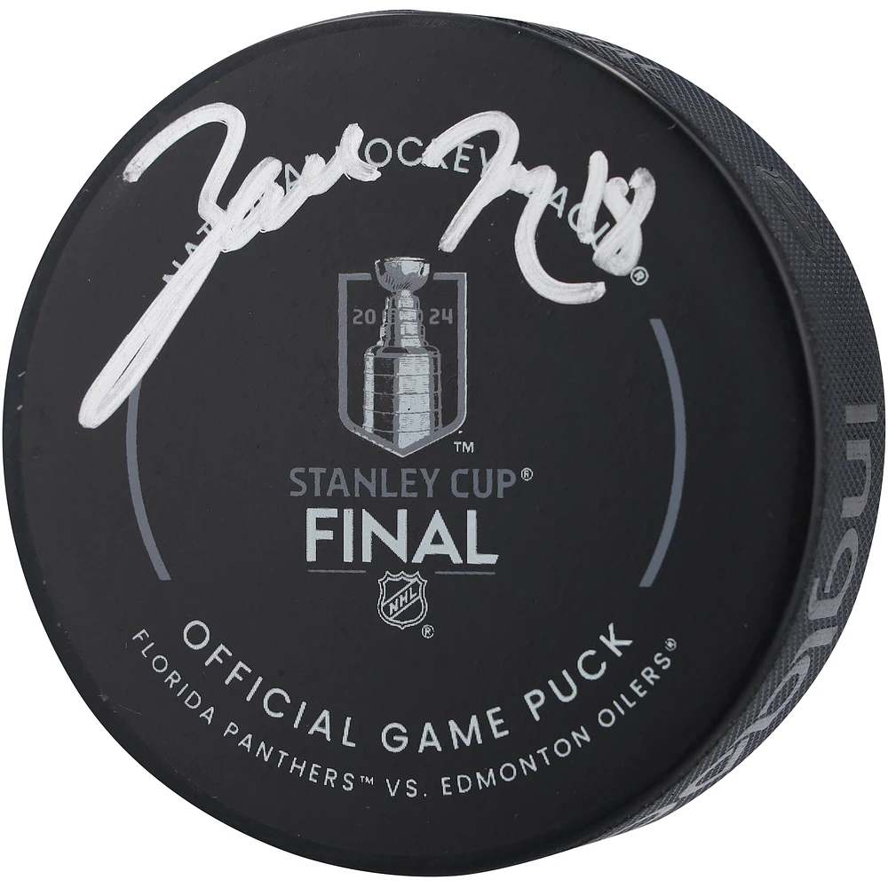 Zach Hyman Edmonton Oilers 2024 Stanley Cup Final Autographed Hockey Puck