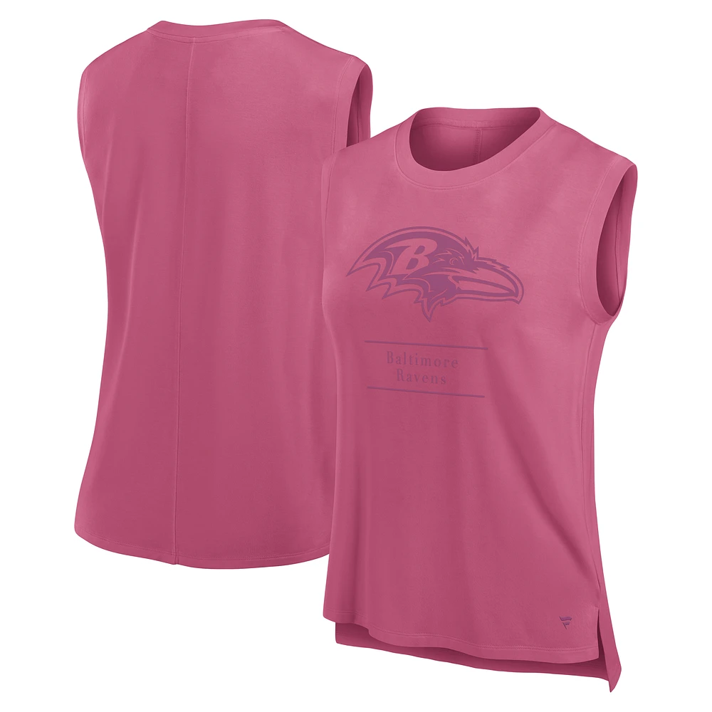 Women's Fanatics Pink Baltimore Ravens Studio Embrace Tank Top