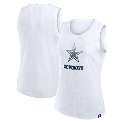 Women's Fanatics White Dallas Cowboys Slub Tank Top