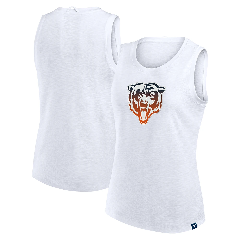 Women's Fanatics White Chicago Bears Slub Tank Top