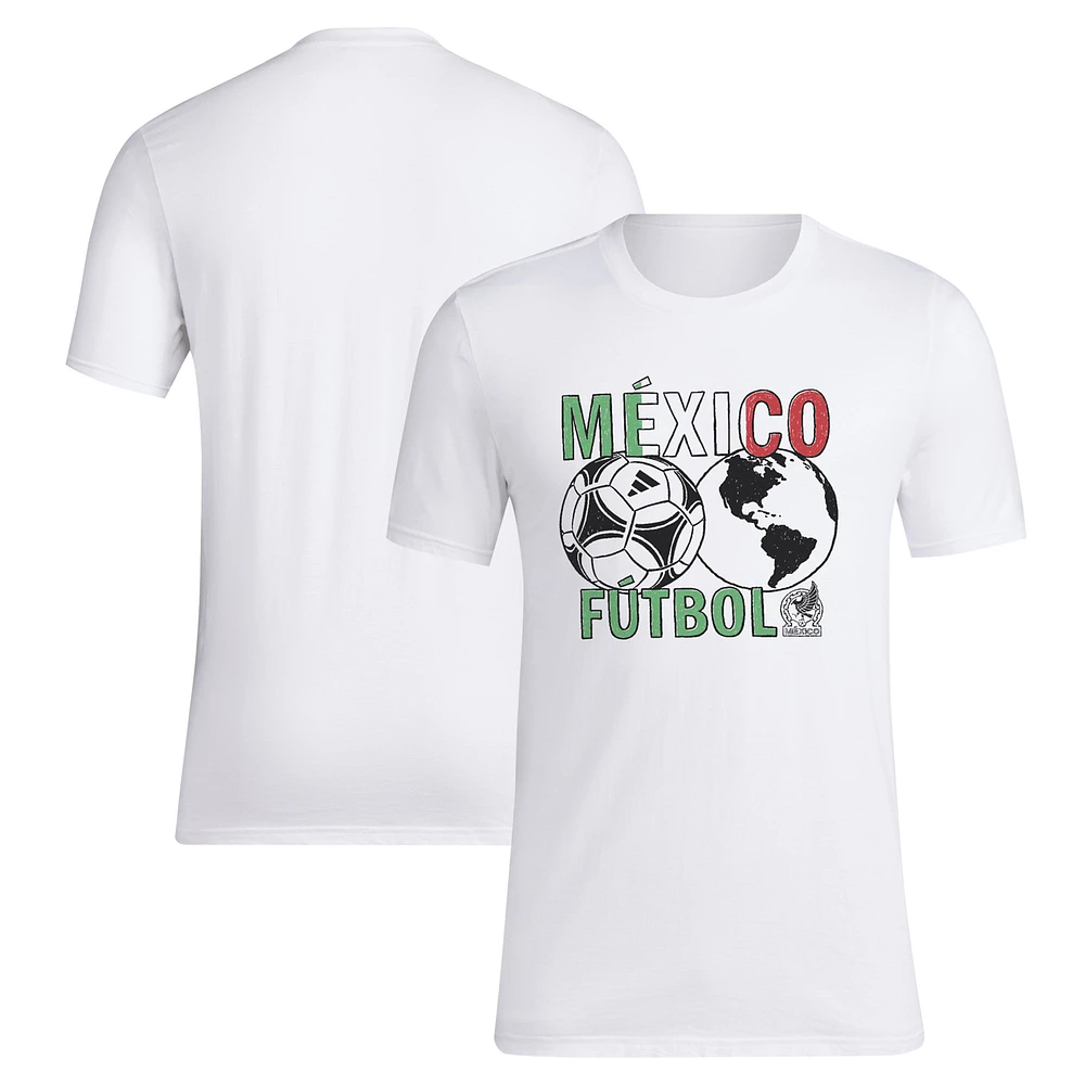 Men's adidas White Mexico National Team Around The World T-Shirt