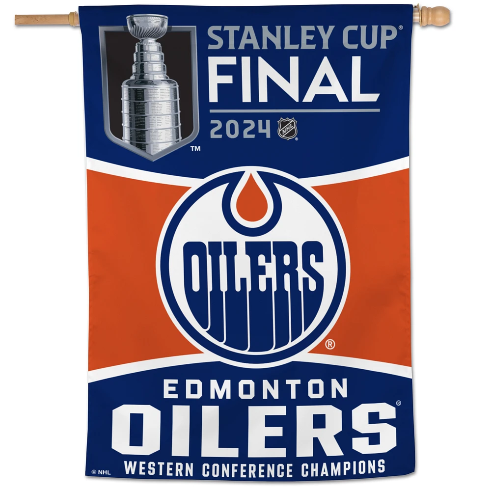 WinCraft Edmonton Oilers 2024 Western Conference Champions 28" x 40" Single-Sided Vertical Banner