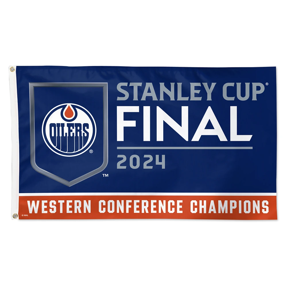 WinCraft Edmonton Oilers 2024 Western Conference Champions 3' x 5' Single-Sided Deluxe Flag