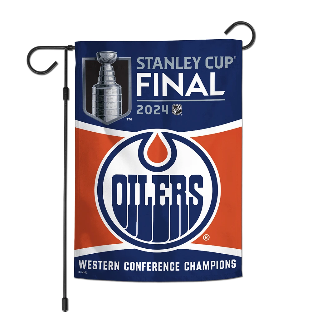 WinCraft Edmonton Oilers 2024 Western Conference Champions 12" x 18" Double-Sided Garden Flag