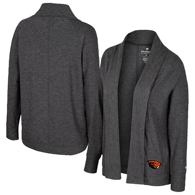 Women's Colosseum Charcoal Oregon State Beavers Dash Cardigan