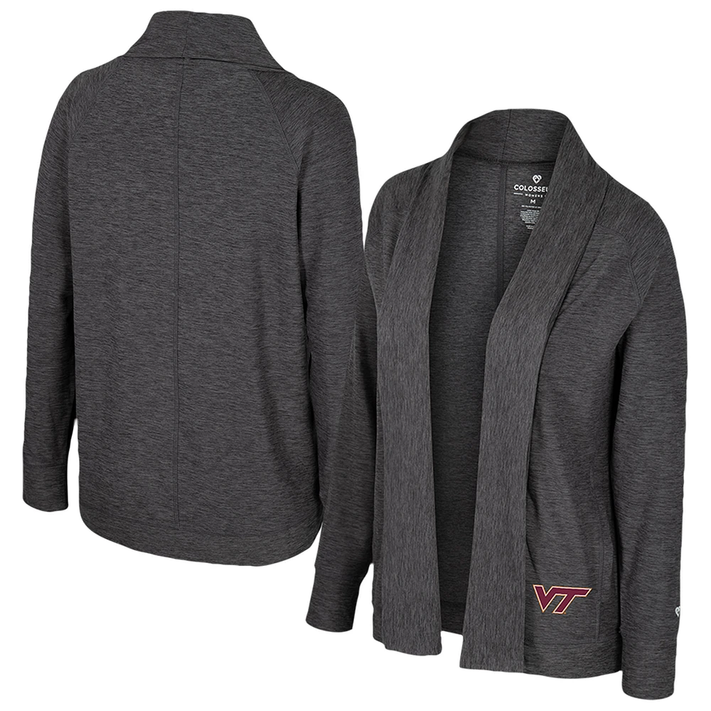 Women's Colosseum Charcoal Virginia Tech Hokies Dash Cardigan