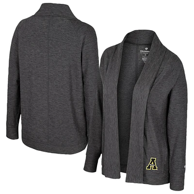 Women's Colosseum Charcoal Appalachian State Mountaineers Dash Cardigan