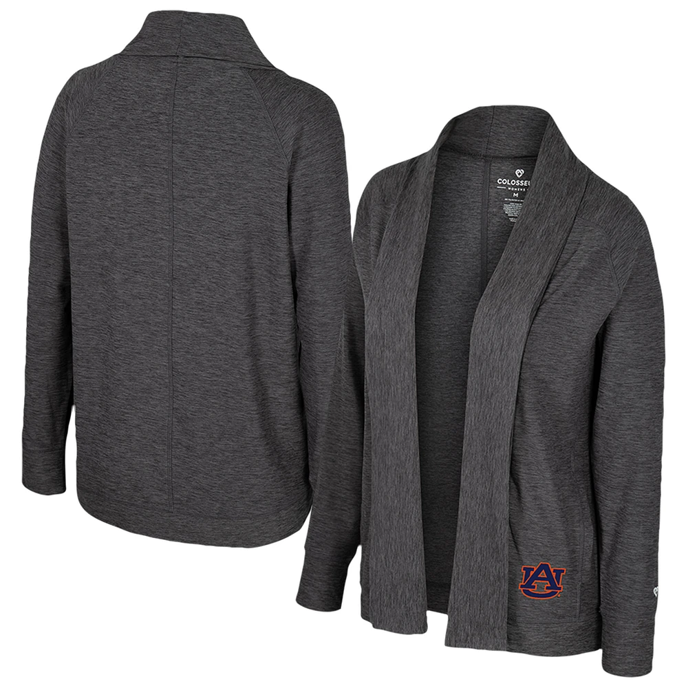 Women's Colosseum Charcoal Auburn Tigers Dash Cardigan