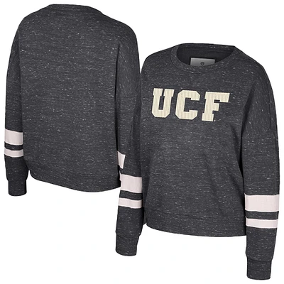 Women's Colosseum Black UCF Knights Lost City Speckle Pullover Sweatshirt