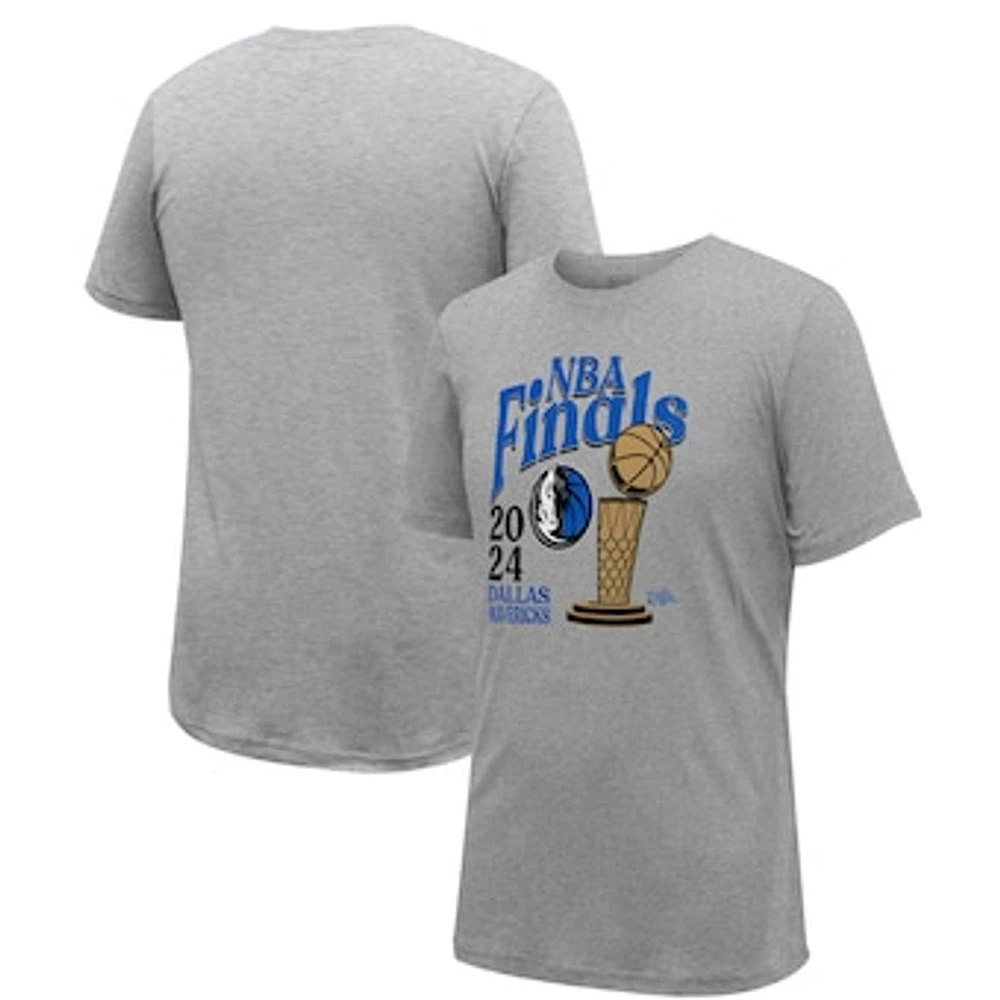 Unisex Stadium Essentials Heather Gray Dallas Mavericks 2024 NBA Finals Revolution T-Shirt