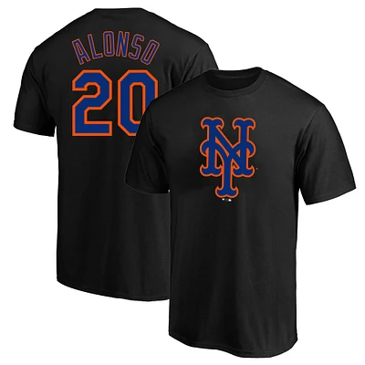 Men's Fanatics Pete Alonso Black New York Mets Big & Tall Name Number T-Shirt