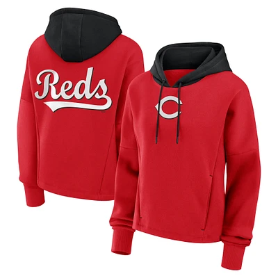 Women's Fanatics Red Cincinnati Reds Oversized Legacy Favorite Spectator Pullover Hoodie