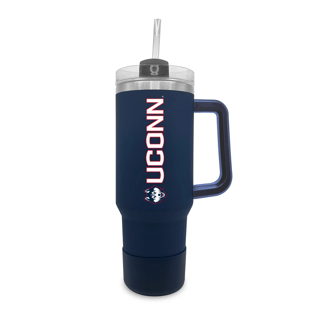 UConn Huskies 40oz. Stainless Tumbler with Handle & Removable Straw