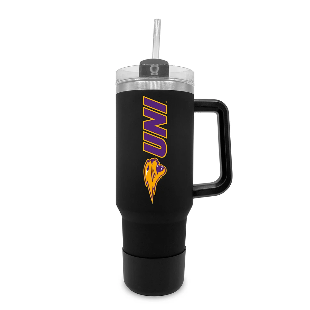 Northern Iowa Panthers 40oz. Stainless Tumbler with Handle & Removable Straw