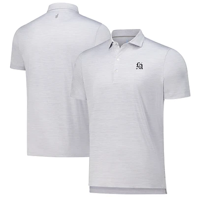 Men's johnnie-O Gray Los Angeles Golf Club Huron Solid Featherweight Performance Polo