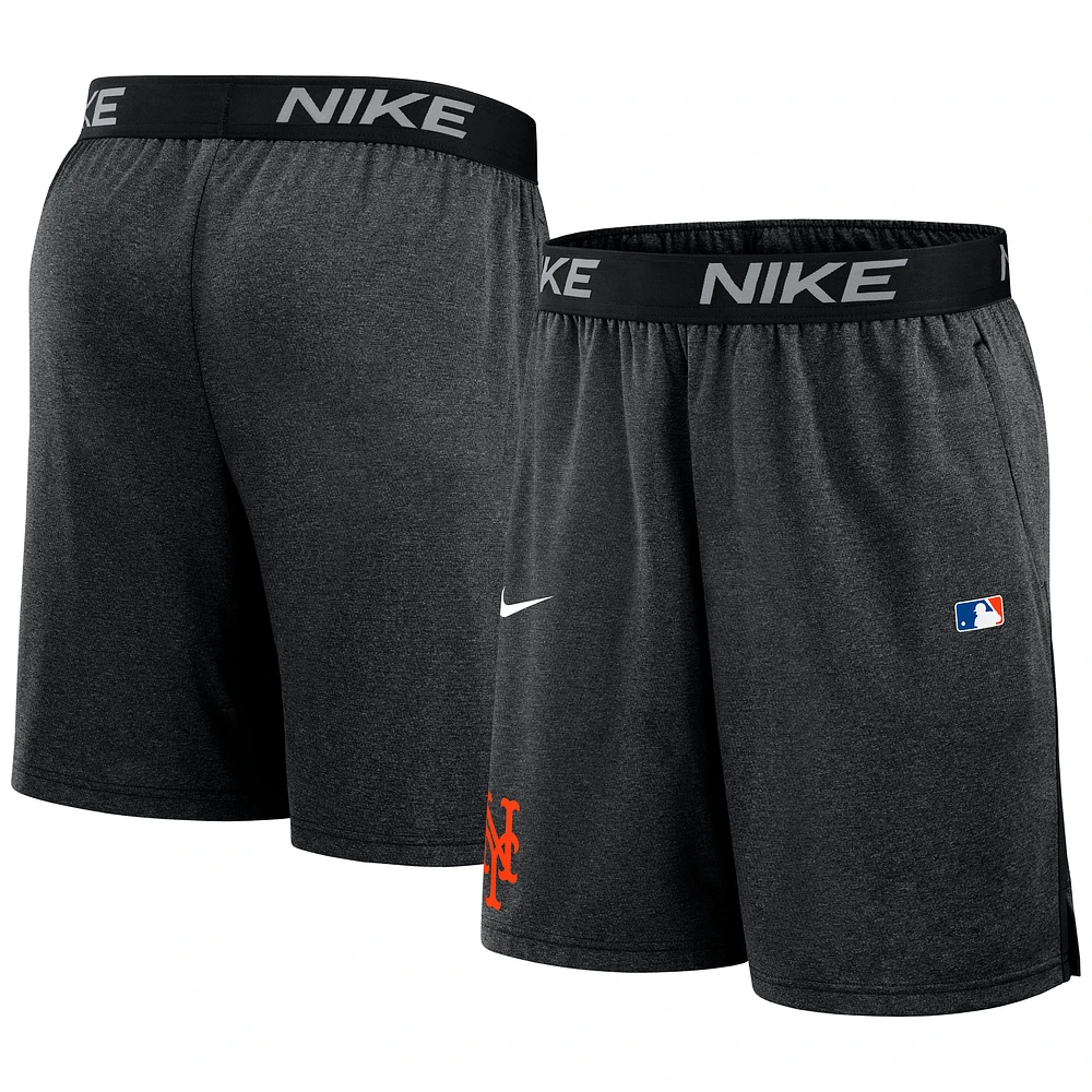 Men's Nike Black New York Mets Authentic Collection Performance Knit Shorts