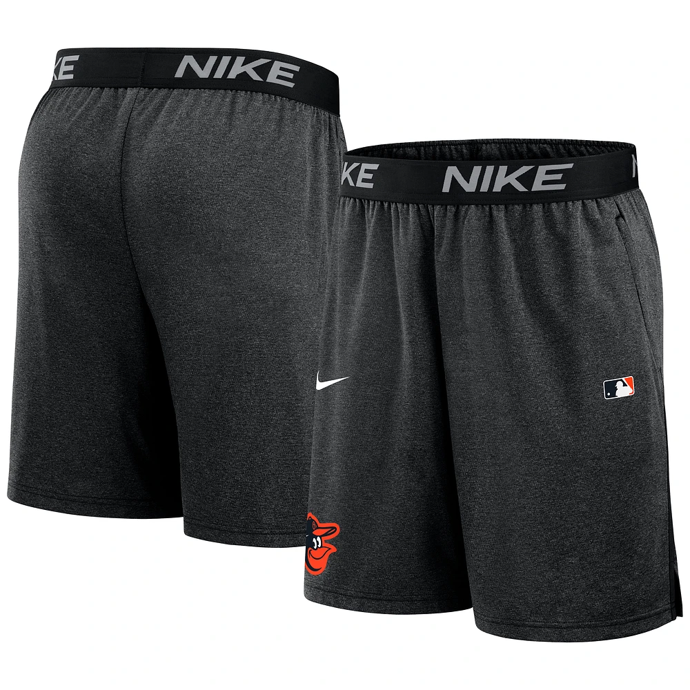 Men's Nike Black Baltimore Orioles Authentic Collection Performance Knit Shorts