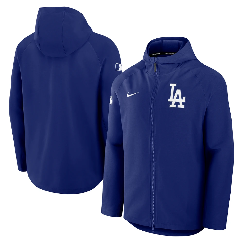 Men's Nike Royal Los Angeles Dodgers Authentic Collection Raglan Performance Full-Zip Jacket