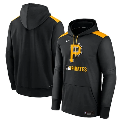 Men's Nike Black Pittsburgh Pirates Authentic Collection Performance Pullover Hoodie