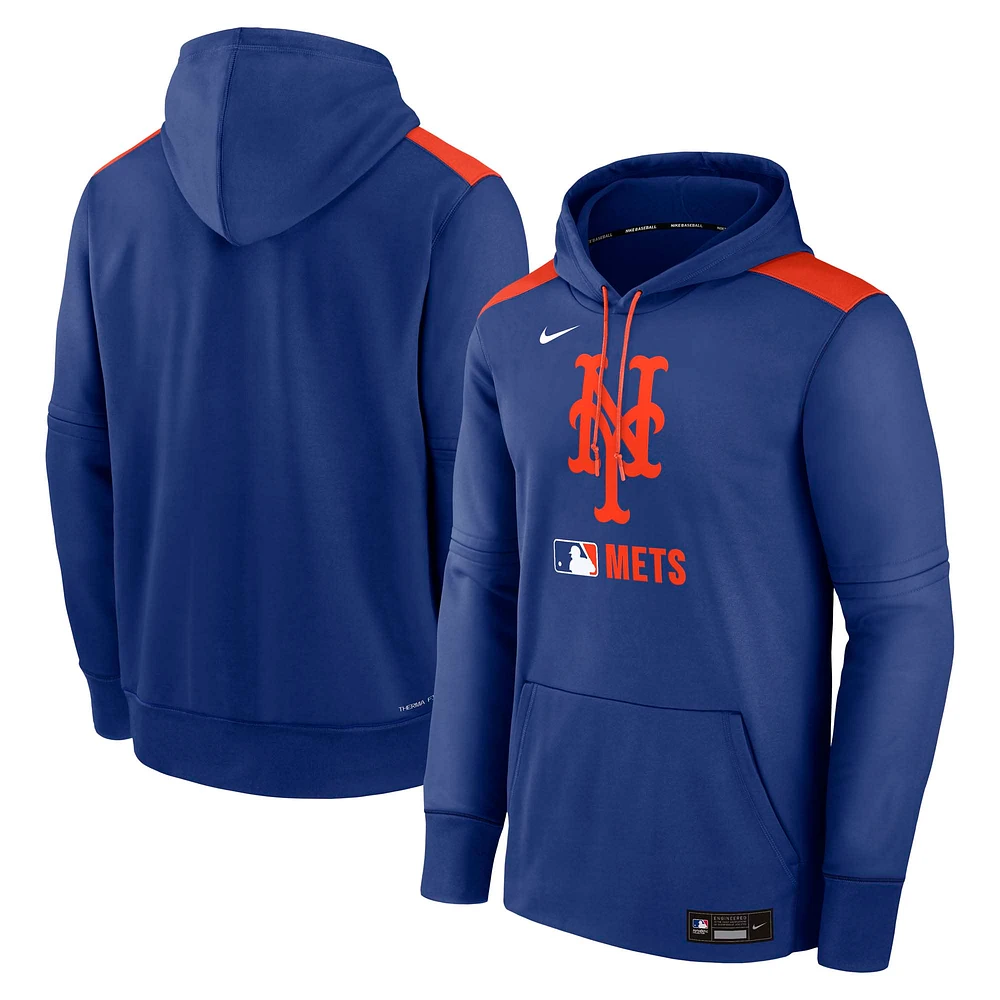 Men's Nike Royal New York Mets Authentic Collection Performance Pullover Hoodie