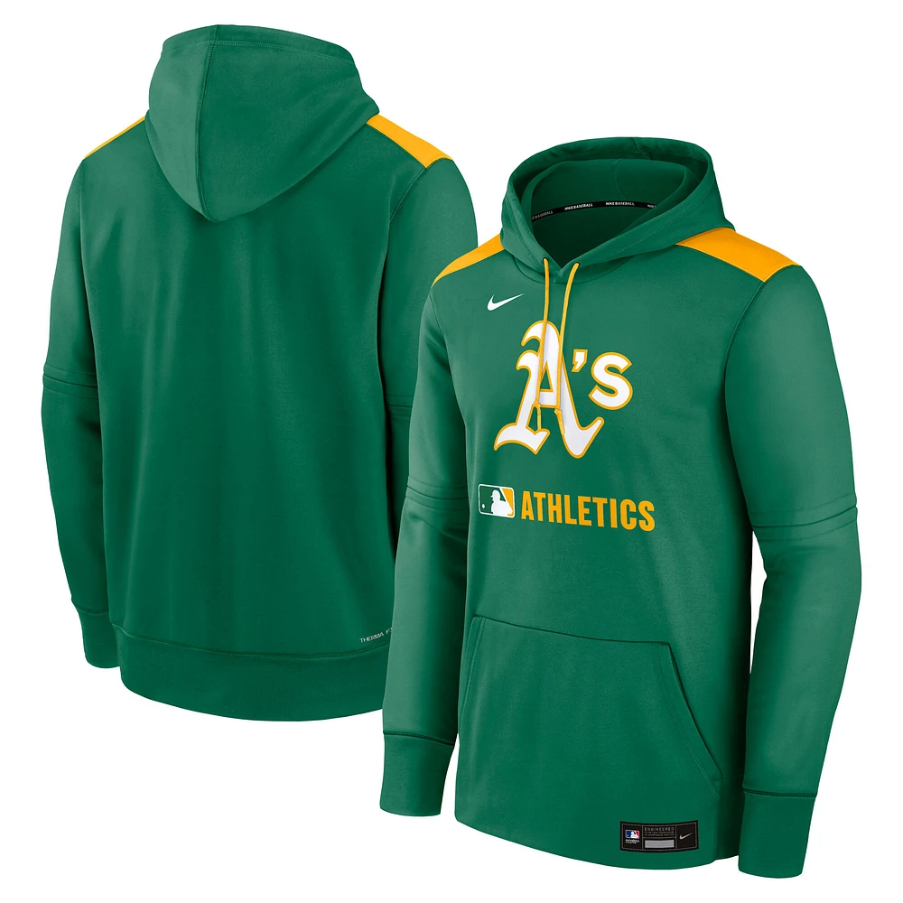 Men's Nike Kelly Green Athletics Authentic Collection Performance Pullover Hoodie
