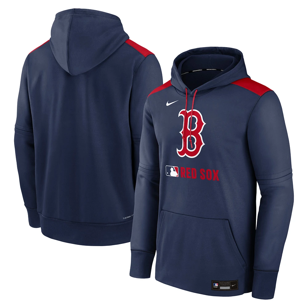 Men's Nike Navy Boston Red Sox Authentic Collection Performance Pullover Hoodie