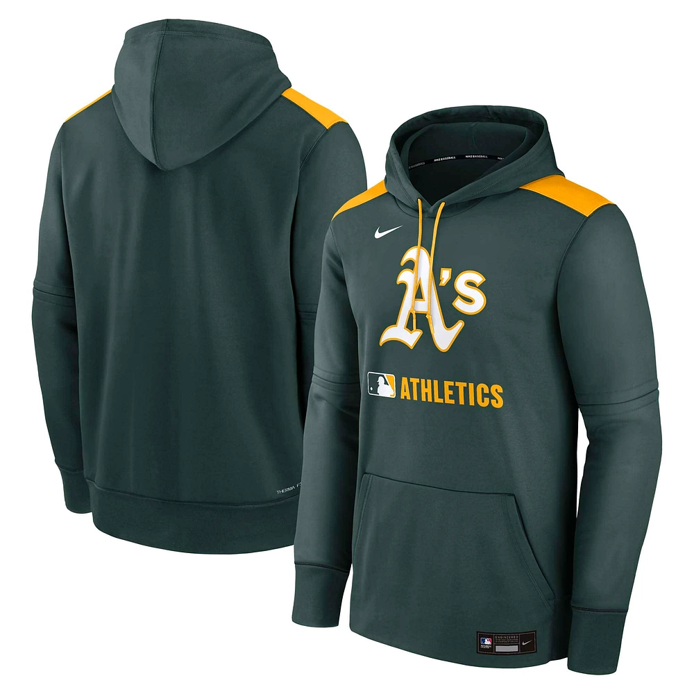 Men's Nike Green Athletics Authentic Collection Performance Pullover Hoodie