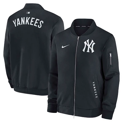 Men's Nike Navy/ New York Yankees Authentic Collection Dugout Relaxed Full-Zip Bomber Jacket