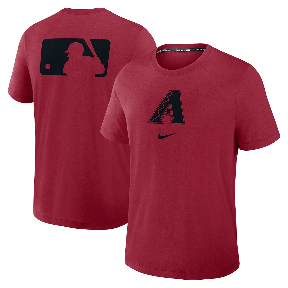 Men's Nike Red Arizona Diamondbacks Authentic Collection Early Work Tri-Blend Performance T-Shirt