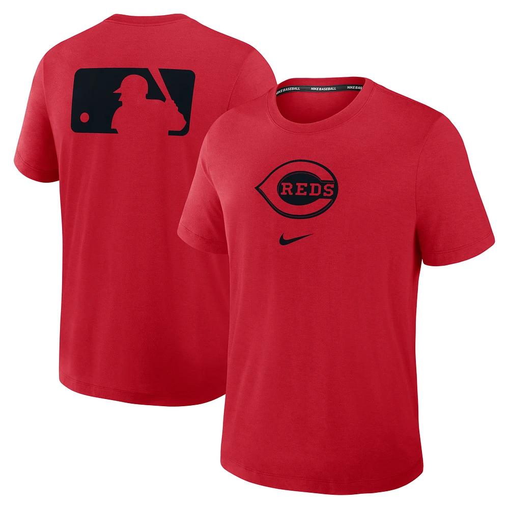 Men's Nike Red Cincinnati Reds Authentic Collection Early Work Tri-Blend Dri-FIT T-Shirt