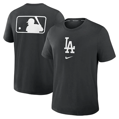 Men's Nike Black Los Angeles Dodgers Authentic Collection Early Work Tri-Blend Performance T-Shirt