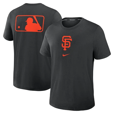 Men's Nike Black San Francisco Giants Authentic Collection Early Work Tri-Blend Performance T-Shirt