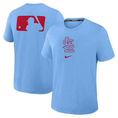 Men's Nike Light Blue St. Louis Cardinals Authentic Collection Early Work Tri-Blend Performance T-Shirt