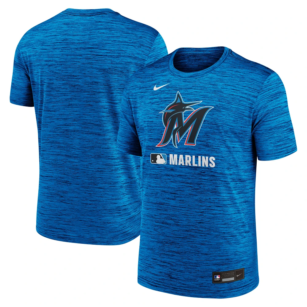 Men's Nike Blue Miami Marlins Authentic Collection Velocity Performance T-Shirt