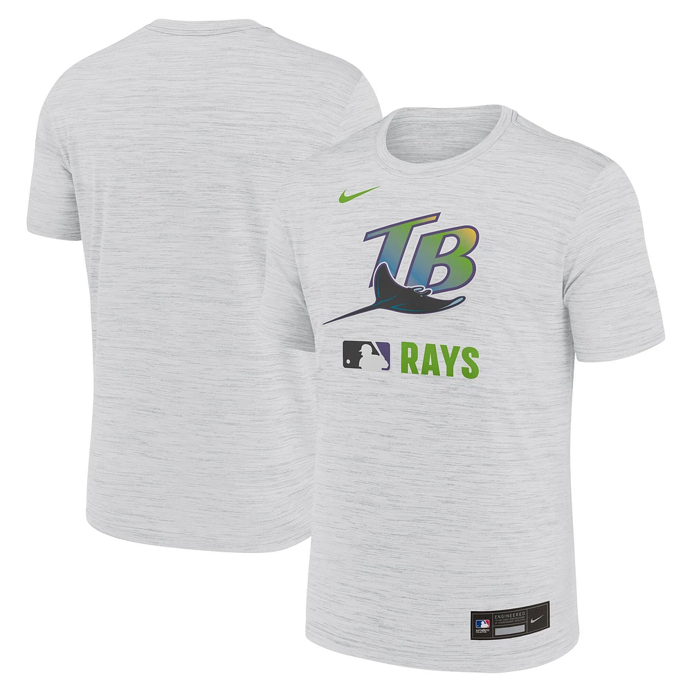 Men's Nike Ash Tampa Bay Rays Authentic Collection Velocity Performance T-Shirt