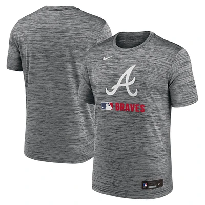 Men's Nike Anthracite Atlanta Braves Authentic Collection Velocity Performance T-Shirt
