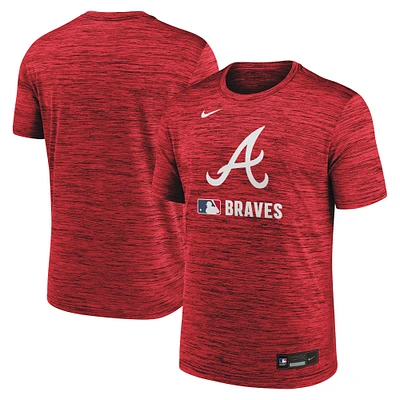 Men's Nike Red Atlanta Braves Authentic Collection Velocity Performance T-Shirt
