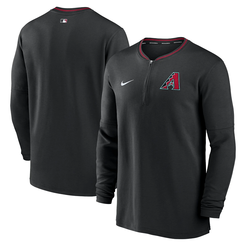 Men's Nike Black Arizona Diamondbacks Authentic Collection Performance Half-Zip Top