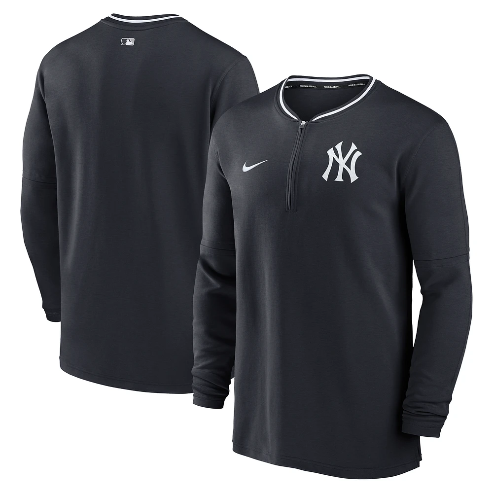 Men's Nike Navy New York Yankees Authentic Collection Performance Half-Zip Top