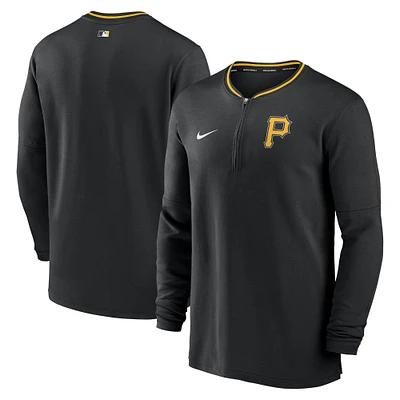 Men's Nike Black Pittsburgh Pirates Authentic Collection Performance Half-Zip Top
