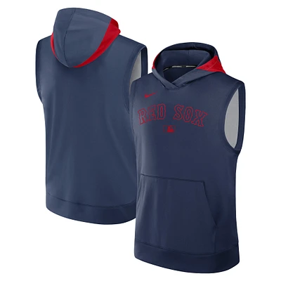 Men's Nike Navy Boston Red Sox Authentic Collection Performance Sleeveless Pullover Hoodie