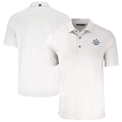 Men's Cutter & Buck White Notre Dame Fighting Irish Play Like A Champion Today Forge Eco Stretch Recycled Polo