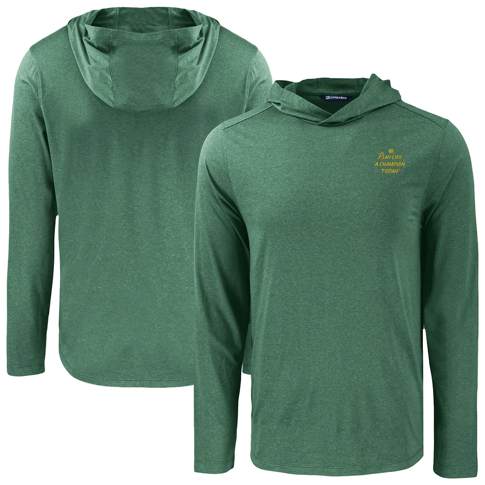Men's Cutter & Buck Notre Dame Fighting Irish Play Like A Champion Today Coastline Epic Comfort Eco Recycled Long Sleeve Hoodie T-Shirt