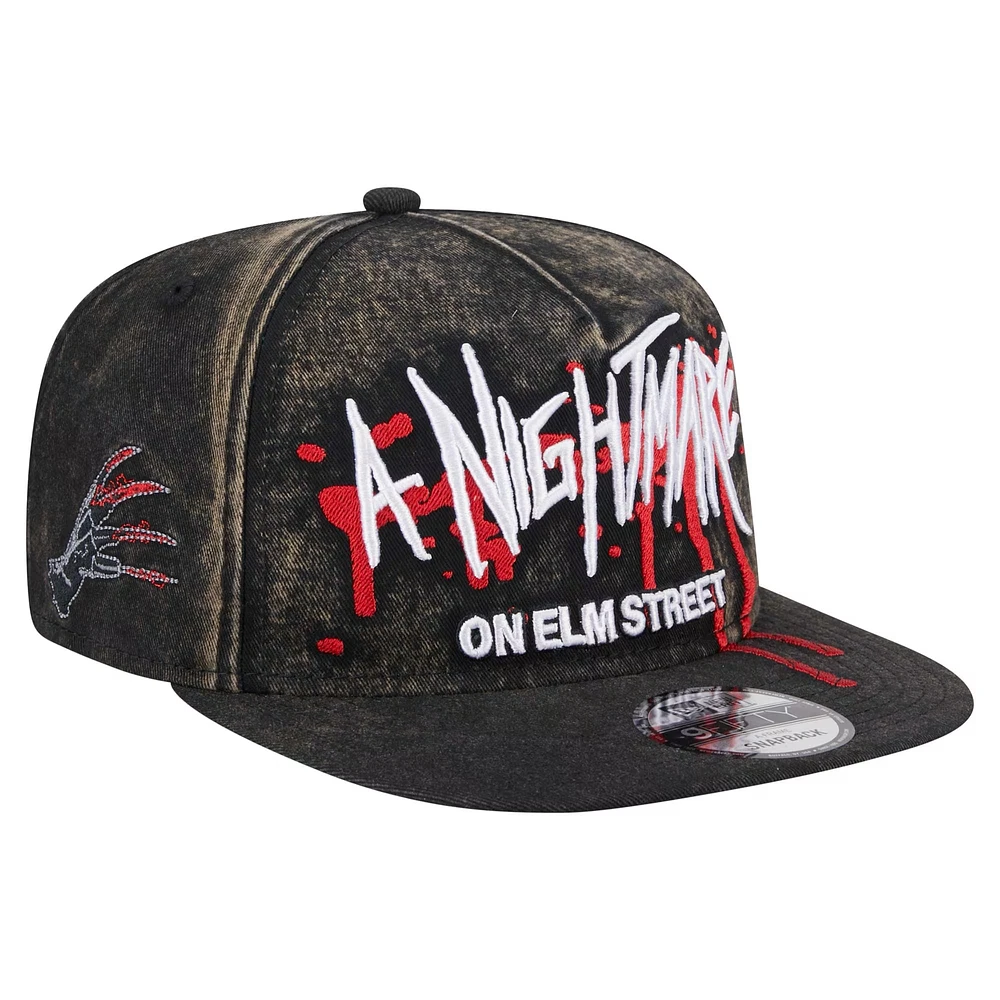 Men's New Era Black A Nightmare on Elm Street 9FIFTY Snapback Hat