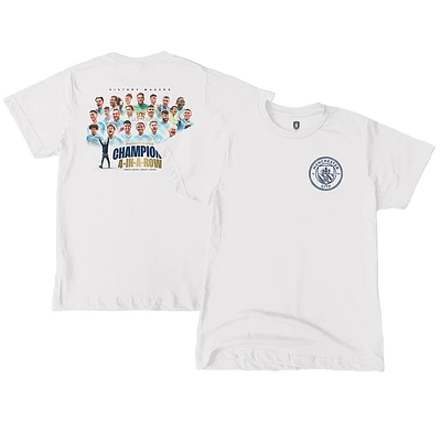 Youth 1863FC White Manchester City 2023/24 Premier League Champions Squad T-Shirt