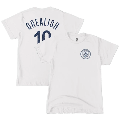 Youth 1863FC Jack Grealish White Manchester City Player T-Shirt