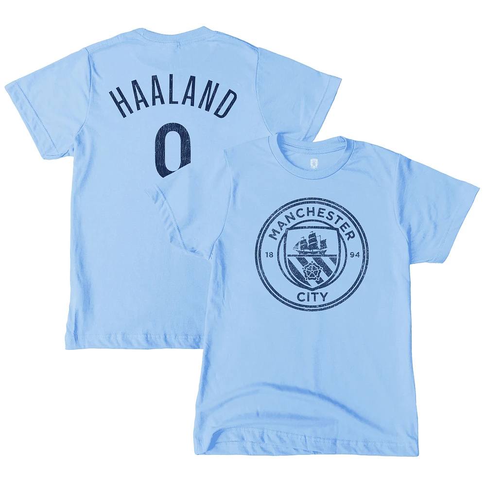 Youth 1863FC Erling Haaland Sky Blue Manchester City Player T-Shirt