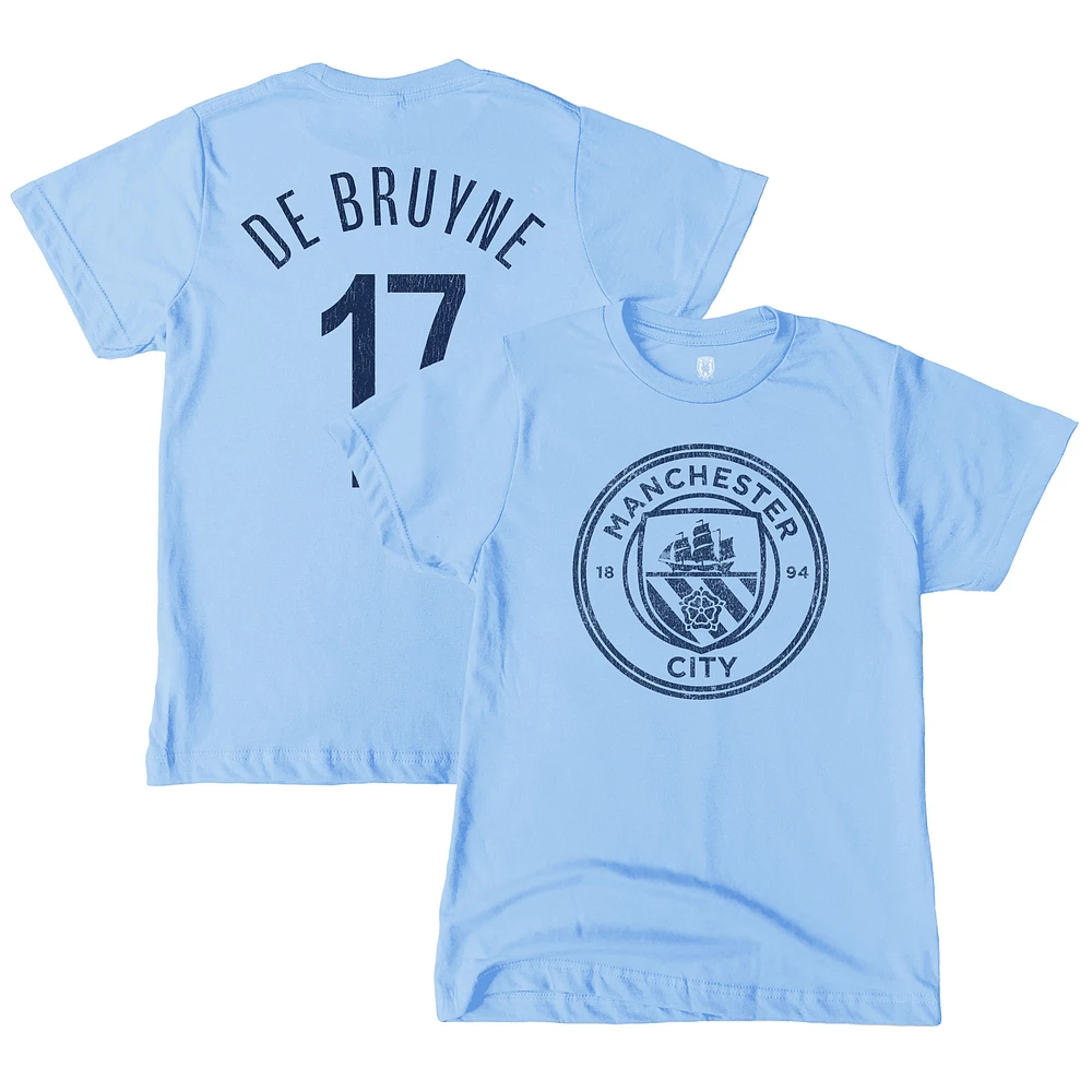 Youth 1863FC Kevin De Bruyne Sky Blue Manchester City Player T-Shirt